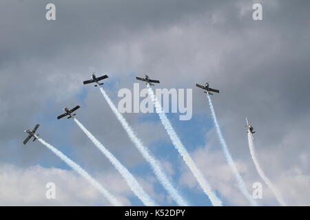 Le corbeau, l'équipe en utilisant un mélange de cars rv-4, RV-8, l'exécution et au Scottish international airshow sur ayr ayrshire dans la baie Banque D'Images