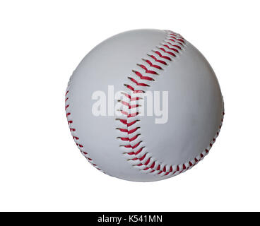 Baseball isolé sur fond blanc. Banque D'Images