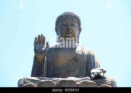 Tian Tan Buddha dans l'île de Lantau Banque D'Images