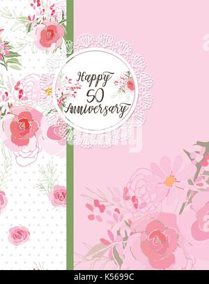 Carte de voeux pour anniversaire Anniversaire Illustration de Vecteur