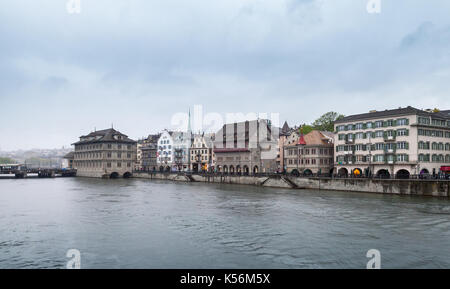 Horizon de Zurich - la plus grande ville de Suisse et la capitale du canton de Zurich Banque D'Images