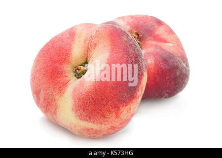 Figues fruits pêche libre isolé sur fond blanc Banque D'Images