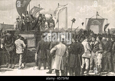 Manifestation chartiste, kennington common, 10 avril 1848 Banque D'Images