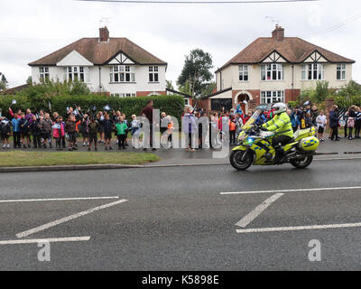 Westerfield, Suffolk, UK. 8 septembre, 2017. tour of Britain stage 6 passe par playford suffolk. crédit : Angela Chalmers/Alamy live news Banque D'Images