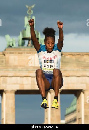 Berlin, Allemagne. 2Nd sep 2017. athlète britannique lorraine ugen en action à la 'berlin vole dlv concours international d'athlétisme de Berlin, Allemagne, 2 septembre 2017. photo : annegret hilse/dpa/Alamy live news Banque D'Images