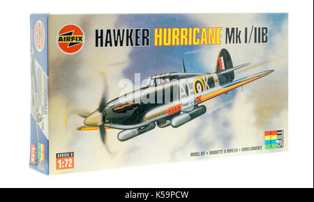 Airfix Hawker Hurricane Mk1 Modèle d'avion de chasse Banque D'Images