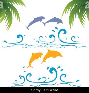 dauphins Illustration de Vecteur