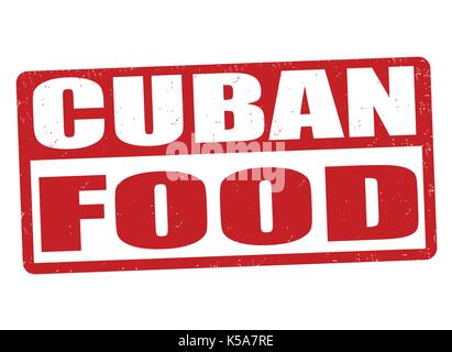 Cuisine cubaine signer ou apposer sur fond blanc, vector illustration Illustration de Vecteur