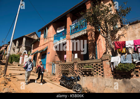 La vieille ville de Fianarantsoa, Madagascar Banque D'Images