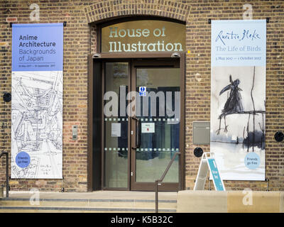 Chambre d'illustration dans le grenier Square nr Kings Cross. Fondé par Sir Quentin Blake en 2014 Banque D'Images