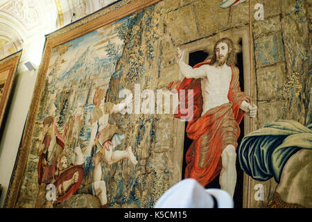 Vue générale de l'art et de sculptures dans la Cité du Vatican, Rome, Italie, le 5 juillet 2016. Banque D'Images