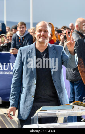 Deauville, France. Sep 9, 2017. L'acteur Woody Harrelson du film 'Le château de verre' assiste à un photocall lors du 43e festival du film américain de Deauville à Deauville, en France, sur sept. 9, 2017. crédit : chen yichen/Xinhua/Alamy live news Banque D'Images