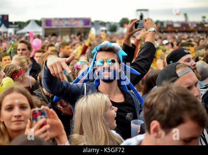 Berlin, Allemagne. Sep 9, 2017 Carnavaliers. danse au festival Lollapalooza à Berlin, Allemagne, 9 septembre 2017. Le festival de musique sur deux jours sur les 9 et 10 septembre. photo : britta pedersen/dpa/Alamy live news Banque D'Images