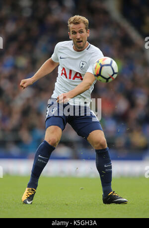 HARRY KANE Tottenham Hotspur FC Everton GOODISON PARK ANGLETERRE 09 Septembre 2017 Banque D'Images