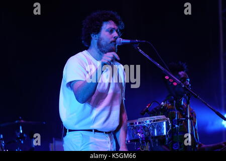 Londres, Royaume-Uni. 9 septembre, 2017. joseph mount de metronomy en live sur la scène principale au festival 2017 onblackheath à blackheath, Londres. photo date : Samedi, 9 septembre, 2017. crédit photo doit se lire : Roger garfield/Alamy live news Banque D'Images