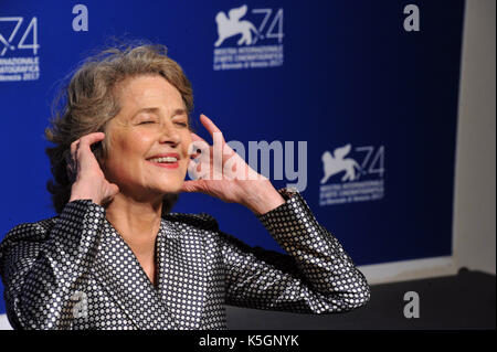 Venise, Italie. 9 septembre, 2017. 74e festival du film de Venise 2017 photocall photo gagnants charlote rampling : indépendant Crédit photo agency srl/Alamy live news Banque D'Images