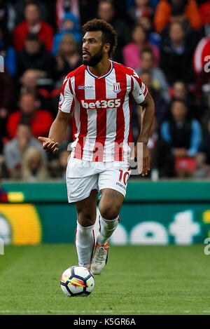 Stoke-on-Trent, Royaume-Uni. 9 septembre, 2017. eric maxim choupo-promotion de Stoke City lors de la Premier League match entre Stoke City et Manchester United au stade de bet365 le 9 septembre 2017 à Stoke-on-Trent, Angleterre. crédit : phc images/Alamy live news Banque D'Images