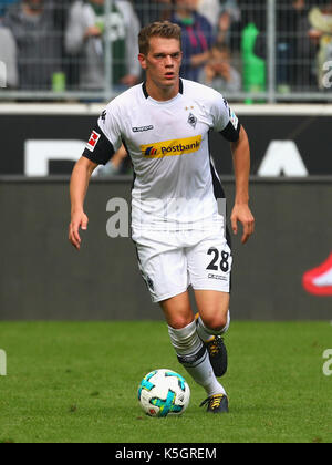 Moenchengladbach, Allemagne. Sep 09, 2017, Allemagne, Moenchengladbach. Le 9 septembre 2017, bundesliga Borussia Moenchengladbach, Journée 3 - sg eintracht frankfurt : Matthias ginter (moenchengladbach) contrôle la balle. crédit : juergen schwarz/Alamy live news Banque D'Images