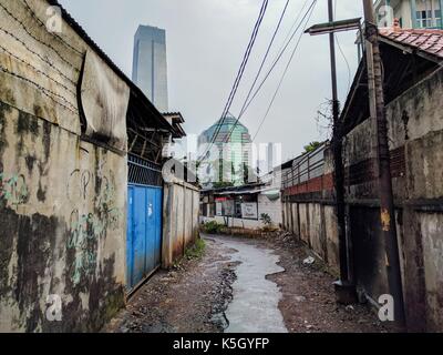 Vue d'un jakarta en java, Indonésie Banque D'Images