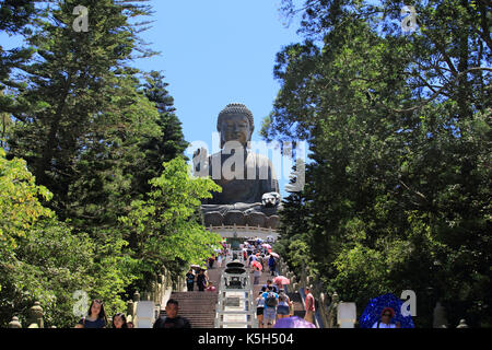 Tian Tan Buddha dans l'île de Lantau Banque D'Images