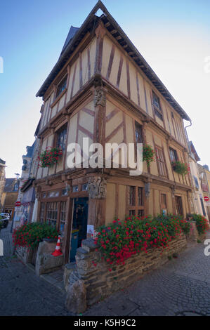 Vieux bâtiments dans le centre-ville de Malestroit, vieille ville, france Banque D'Images