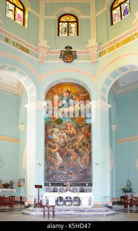 La Havane, Cuba - juillet 22, 2016 : chapelle du cimetière colon intérieur. Le cimetière est considéré comme l'un des plus importants en Amérique latine. Banque D'Images