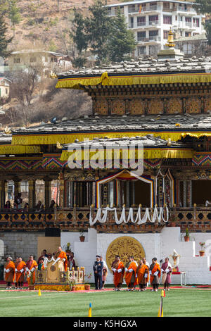 La célébration de l'anniversaire du roi au stade changlimithang à Thimphu, Bhoutan de l'ouest Banque D'Images