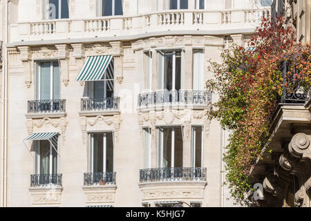 Appartement typique de bâtiments à Paris, France Banque D'Images