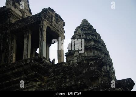 Vue d'angkor wat temple, krong Siem Reap, Cambodge Banque D'Images