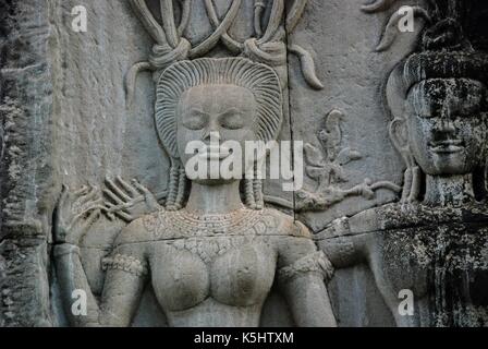 Vue d'angkor wat temple, krong Siem Reap, Cambodge Banque D'Images