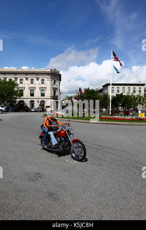 Les motards à Lincoln Square pendant la Bike Week, Gettysburg, Adams County, California, USA Banque D'Images