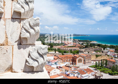 Vue sur Tarragone depuis le toit de la cathédrale Banque D'Images