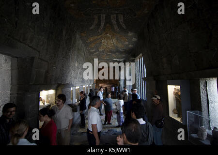 La ville de Mexico, Mexique - 2012 : intérieur de la Musée Anahuacalli, créé par Diego Rivera. Banque D'Images