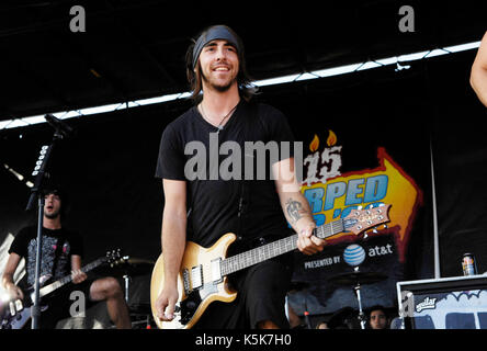 Alex gaskarth all time low effectue 2009 Vans Warped Tour tour final day Home Depot Center Carson. Banque D'Images