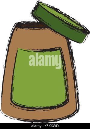 Pot au sol de café Illustration de Vecteur