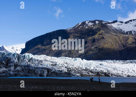 Glacier Skaftafellsjökull, Skaftafell, Parc national de Vatnajökull, Islande Banque D'Images