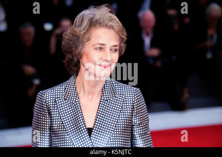 Venise, Italie. 9 septembre, 2017. Charlotte Rampling assistant à la cérémonie de clôture du 74ème festival international du film de Venise au Palazzo del cinema sur septembre 09, 2017 à Venise, Italie : crédit-geisler fotopress/Alamy live news Banque D'Images