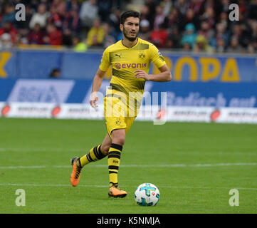 Freiburg, Allemagne. Sep 9, 2017. dortmund's Nuri Sahin en action au cours de la Bundesliga match de foot entre Fribourg et Borussia Dortmund dans le schwarzwald stadium à Freiburg, Allemagne, 9 septembre 2017. photo : Patrick seeger/dpa/Alamy live news Banque D'Images