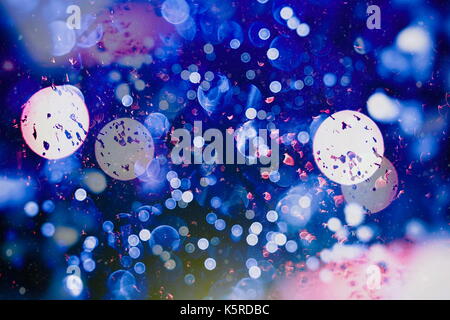 Taches de lumière vive bokeh abstract background texture brouillée Banque D'Images