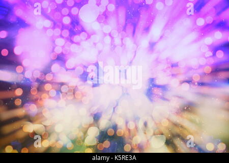 Taches de lumière vive bokeh abstract background texture brouillée Banque D'Images