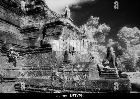 Phimenakis (Angkor Wat), Cambodge. Le 30 octobre 1996. L'image est issue du b/w film infrarouge. Banque D'Images