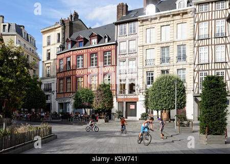Place de la Pucelle, Rouen, Normandie, France Banque D'Images