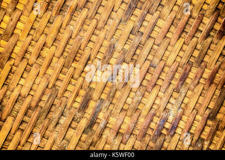 Tissage artisanal texture osier naturel. Banque D'Images