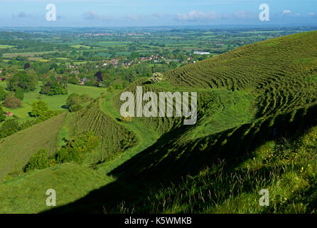 Hambledon Hill, un fer-age hill fort, la vallée de Blackmore, Dorset, England UK Banque D'Images