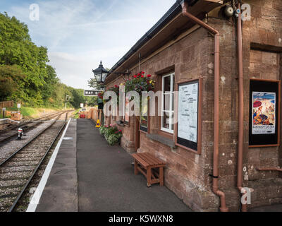 Crowcombe Heathfield Gare, Somerset, Royaume-Uni. Banque D'Images