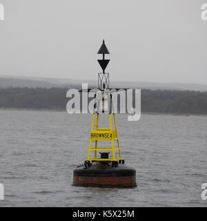 L'île de Brownsea buoy Banque D'Images