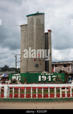 Monument à l'insurrection malgache contre la colonisation française en 1947, Moramanga, Madagascar Banque D'Images