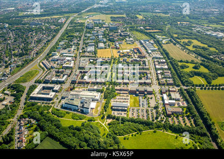 TechnologieParkDortmund sur le campus de l'Université de Dortmund, Dortmund, région de la Ruhr, Rhénanie-du-Nord-Westphalie, Allemagne Dortmund, Europe, phot aérien Banque D'Images