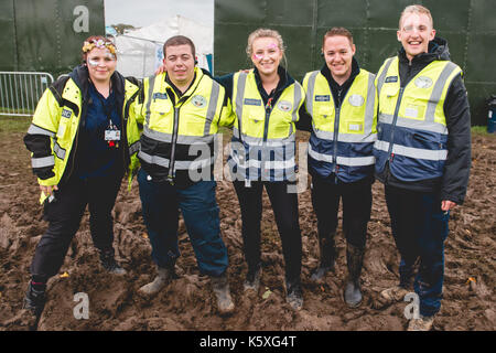 Château de Lulworth, Dorset, UK. 10 sep, 2017. Jour 4 - bestival music festival revient en 2017 à sa nouvelle maison, château de Lulworth. crédit : bailey/Alamy live news Banque D'Images