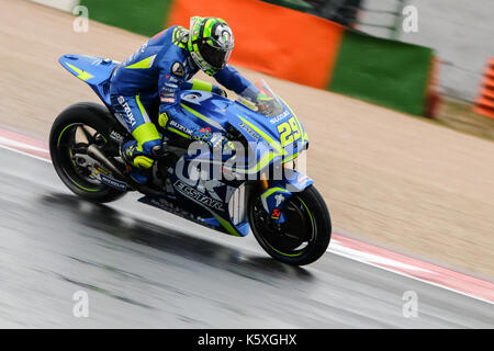 29 Andrea iannone (Italie), l'équipe de ecstar Suzuki, Suzuki GSX-rr Gran Premio machine tribul mastercard di San marino e della riviera di Rimini, au cours de l'action à l'échauffement de motogp Marco Simoncelli world circuit pour la 13e ronde de championnat du monde motogp, du 8 au 10 septembre 2017 à Misano Adriatico (RSM) Banque D'Images